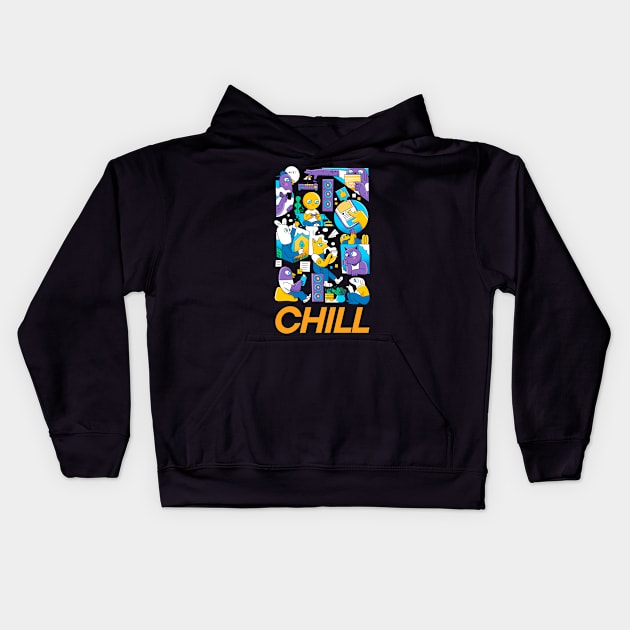 Chill Time Kids Hoodie by geolaw